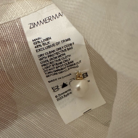 Zimmermann linen and silk shirt - Picture 7 of 7